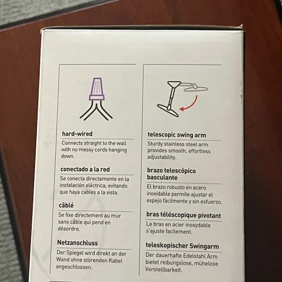 NEW Simplehuman Tru-Lux Light System Display Wall Mount Sensor Mirror - Picture 6 of 7